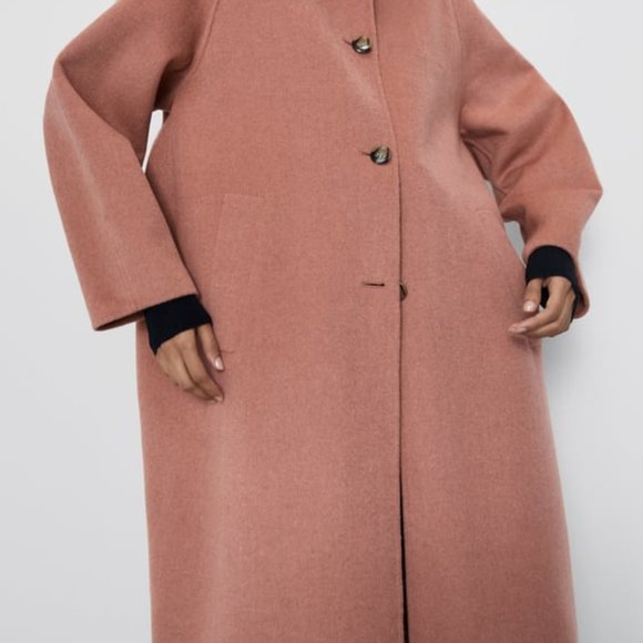ZARA | Buttoned Coat - Picture 2 of 2